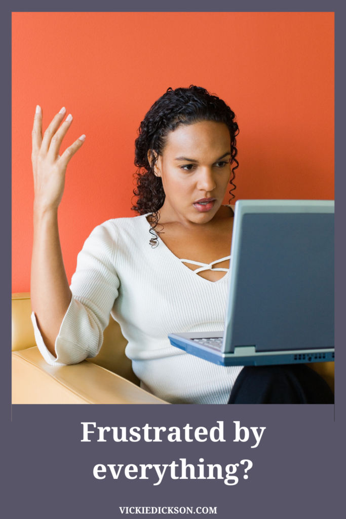 Frustrated woman at her computer saying Frustrated by Everything?
Generator Not Self theme Frustration Human Design 