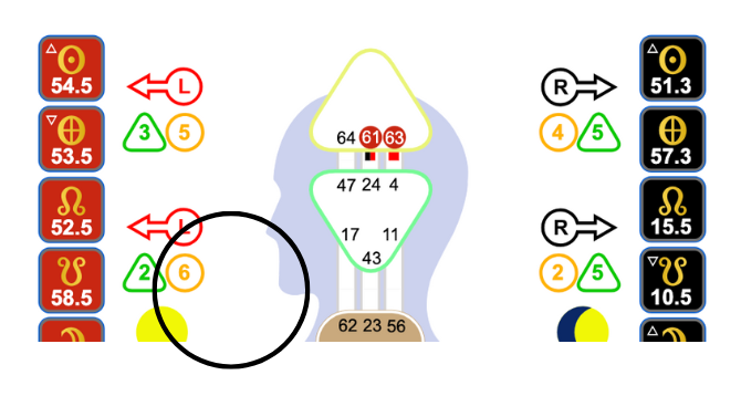 Human Design Shores Environment as seen on a Human Design chart with left facing variable 
